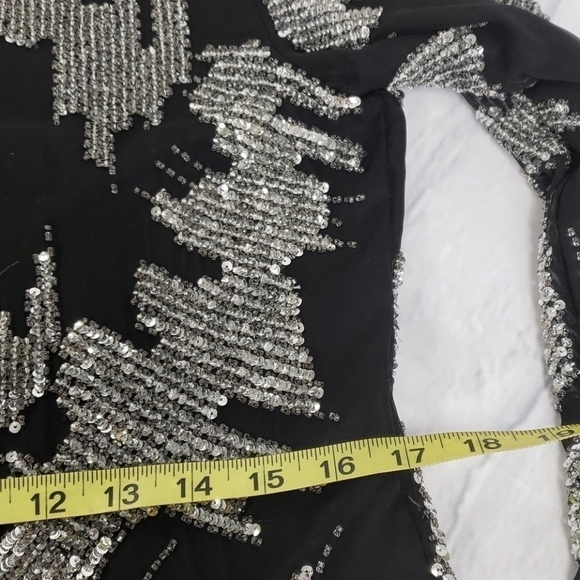 Vintage Oleg Cassini Sexy Sequin Top Stage S EUC - Picture 13 of 15